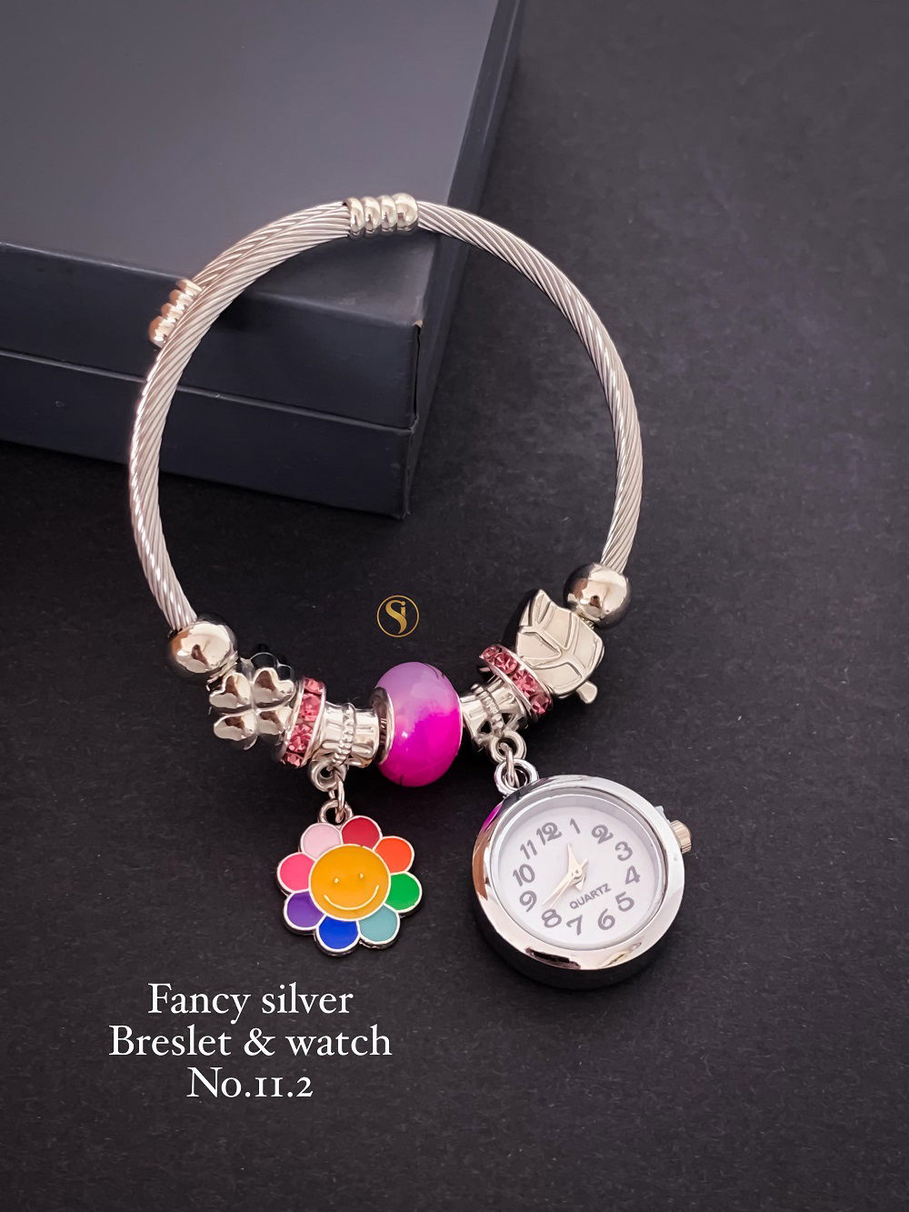 Fancy Party Wear Silver Bracelets And Watch Wholesale Shop In Surat
